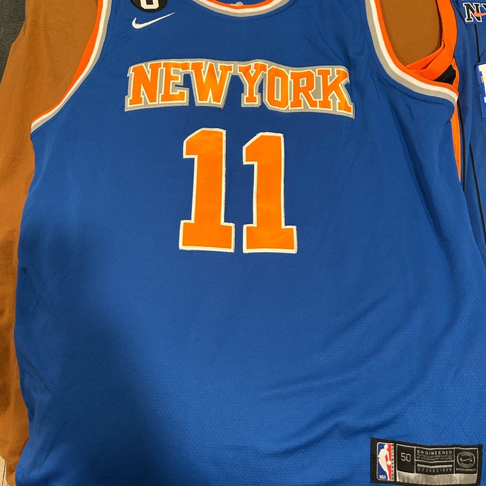 New York Knicks Away Jersey #11 Jalen Brunson. Not Official
